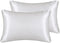 Silky Satin Toddler Pillowcases Set of 2, Ivory, 13"x 18", Super Soft Travel Pillow Covers with Envelope Closure