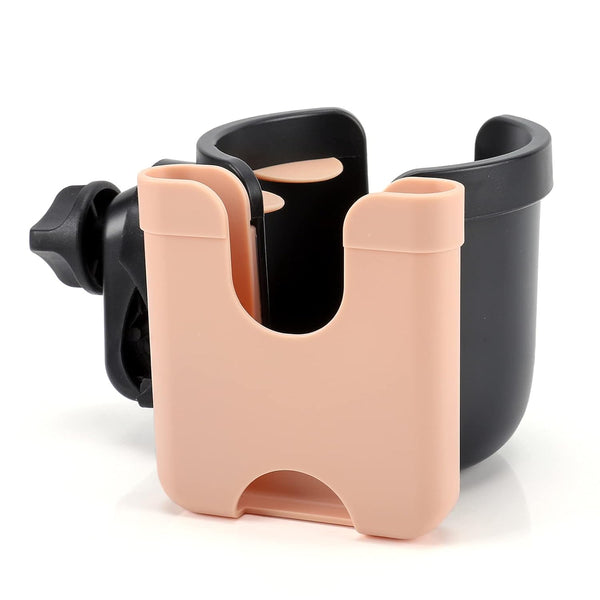 Accmor Stroller Cup Holder with Phone Holder - Universal Cup Holder for Strollers, Bikes, Wheelchairs