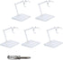 POMER Action Figure Stand, 5 Pcs Transparent Assembly Display Holder Base Model Support Stand Compatible with 6"