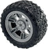 URIMPAVIDO 4PCS 60mm Toy Car Wheel Toy Car Rubber Tire Wheels with Shaft Round Rod Axles for RC Car Truck Robot DIY