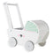 Wooden Baby Push Walker for 1 Year Old and Up, Toddler Shopping Cart Push Toys for Boys and Girls, White