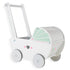 Wooden Baby Push Walker for 1 Year Old and Up, Toddler Shopping Cart Push Toys for Boys and Girls, White