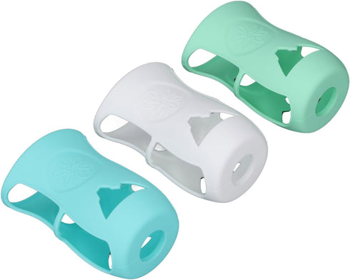 Garosa 240ml Glass Baby Bottles Silicone Sleeve, Shatter Proof Bottle Cover with Anti