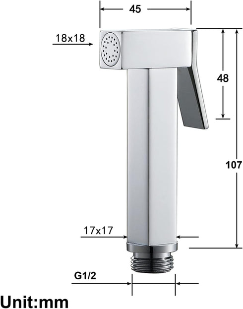 MUOBSBJRX HandheldSprayer for Toilet Brass Baby Cloth Diaper Sprayer Portable Hand Held ToiletSprayer Head