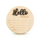 NQEUEPN Baby Announcement Sign, 5.9 Inch Wooden Hello World Newborn Welcome Sign Birth