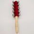 1 Pcs 10 inch Wooden Handle Bells Instrument, Christmas Jingle Bells Hand Percussion Shaker