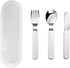 VANRA 3-Piece Children Utensils Set, Knife Spoon Fork, 18/10 Stainless Steel Flatware with Case for Lunch Box