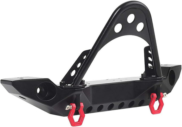INJORA RC Front Bumper Metal with LED Light for 1:10 RC Crawler TRX-4 Axial SCX10 SCX10 II 90046 SCX10 III AXI03007