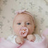 0-18 Luladream Pacifier - Natural Rubber Nipple - Soft Teething Handle - for Infants Baby's and Toddlers, Months (Blush