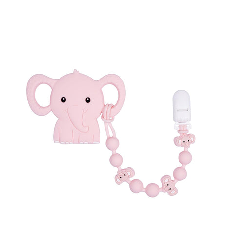 Cute Animal Baby Food Grade Silicone Teether Toy with One Piece Design