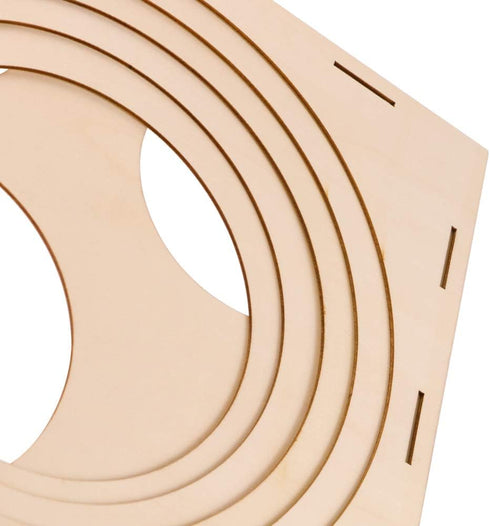 9 Holes Collapsible Wood Balloon Sizer Cube Box, Measurement Tool for Party Decorations (12" x 12" x 12")