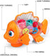 Nenekal Transparent Electric Gear Gold Fish Toddler Toys with Music & Lights. Bump and Go Technology. Perfect for Babies Tummy Time, Educational STEM Gear Toys for Boys Girls 3+