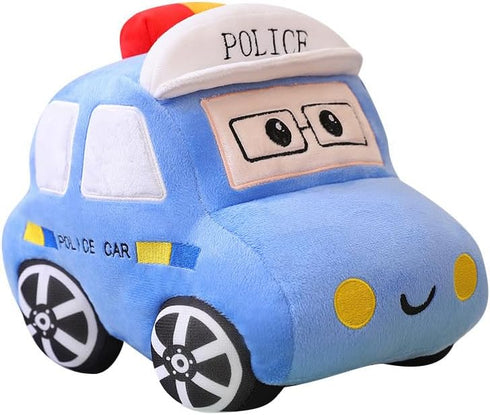 XIYUAN Bus Plush Toy car Plush Simulation School Bus Cute Cartoon Pillow Stuffed Van car Cushion Plush car Gift Cushion Children's Birthday Party Gift (11X7X6Inch) (Police car)