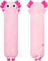 Long Axolotl Plush Toy Body Pillow, 43” Cute Stuffed Animal Gift for Girls and Boys, Soft Kawaii Plushies