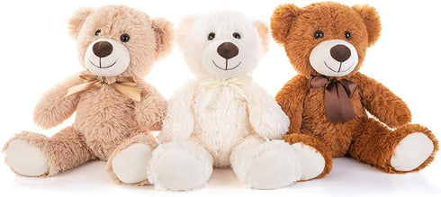MorisMos 3 Packs Teddy Bears Bulk - Cute Small Plush Toys for Kids, 14 Inches