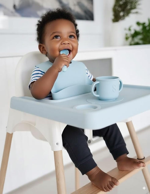 PandaEar High Chair Footrest for IKEA Antilop, Adjustable Height Natural Bamboo Wooden Footrest with Rounded Corners