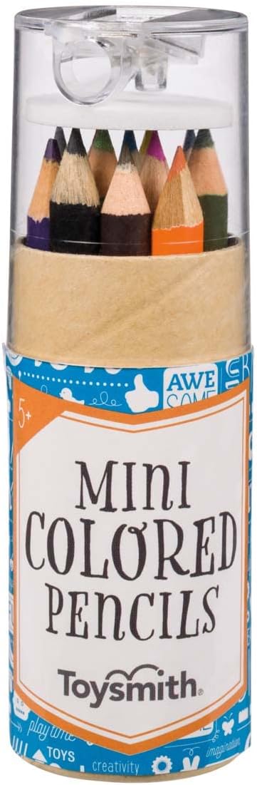 Toysmith Mini Colored Pencils 12 Color Variety for Boys & Girls
