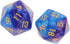 Yiotfandoll 10PCS D20, 20mm 20 Polyhedral Dice - Acrylic, Sided Dice for RPG, MTG, DND, Table Games (Blue Purple)