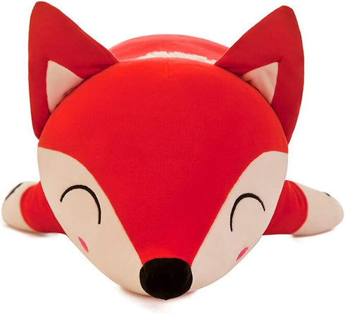 Stuffed Fox Animal Plush Toy, 20 Inches Red Large Soft Cuddly Pillow Cushion for Kids Room Decor