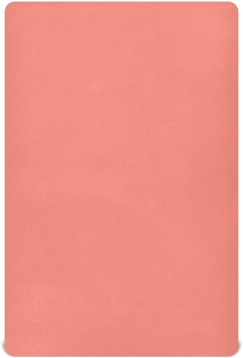 KEIGE Salmon Fitted Crib Sheet for Girls and Boys,Soft Breathable Microfiber Baby Sheet for Standard Size Crib Mattress
