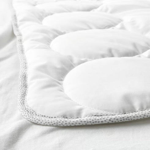 Generic 43" 49" Crib Duvet Insert for Baby White/Gray x Soft, Breathable Lyocell & Cotton Moisture-Wicking