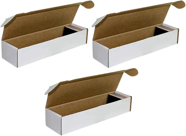 (3) Premium 800 Count Storage Box Trading Card Storage Box Cardboard Perfect Baseball Card Storage Box - MADE IN USA