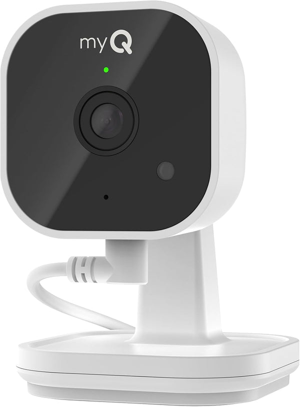 CHAMBERLAIN myQ Indoor Plug-in Security Camera Gen 2 2K Smart Wi-Fi Camera with