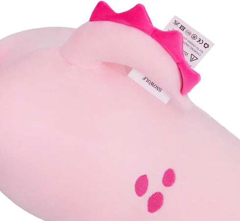 Long Axolotl Plush Toy Body Pillow, 43” Cute Stuffed Animal Gift for Girls and Boys, Soft Kawaii Plushies