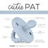 Ryan & Rose Blue Cutie PAT Pacifier Teether - Slant Design for Soothing Relief