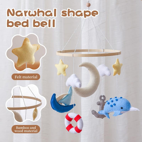 GOODMOM Baby Mobile for Crib, Astronaut Crib Nursery Mobile for Boys Girls, Handmade Baby Mobile Infant Bedroom Hanging