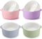 Domensi 4 Sets Kids Porcelain Bowls with Removable Silicone Sleeve 2-in-1 Porcelain