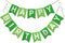 Green Happy Birthday Banner, Greenery Theme Party Bunting Supplies for Birthday Garland Nursery Hanging Decoration 13pcs