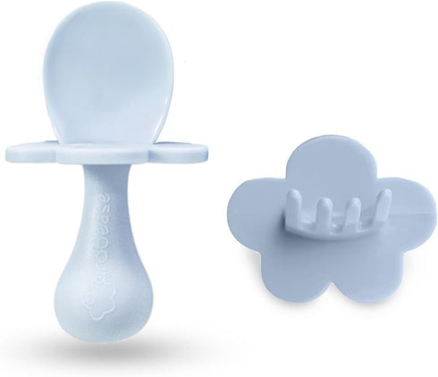 Grabease Baby Feeding Utensils Set, 1 Set, Blue - Self Feeding Baby Fork and Spoon, BPA-Free & Phthalate-Free for Baby