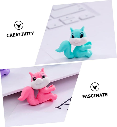 36pcs Squirrel Erasers for Kids, Mini Bulk Classroom Toys, Animal Plastic Decorate, Christmas Erasers for Toddler