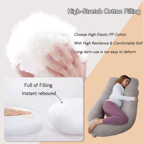 60 Inch Pregnancy Pillows for Sleeping, Extra Large U Shaped Body Pillow, Pregnancy Pillow, Maternity Pillow