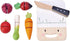 Tender Leaf Toys Mini Chef Chopping Board - 16 Pcs Wooden Cutting Vegetable Toys with Knife for Play Kitchen