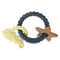 Silicone Teething Ring Toy, Baby Teether with Rattles, BPA Free Sensory Chew Toys for Babies 3-12 Months