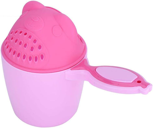 ViaGasaFamido Baby Shampoo Rinse Cup, Waterfall Spout Rinse Cup in Cute Bear Shape for Bathing