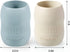 PandaEar Silicone Baby Feeding Set, 2 Divided Suction Plates + 2 Bowls + 2 Tiny Cups with Spoons (Blue White)