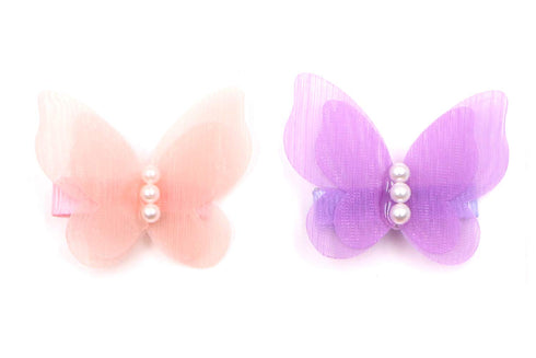 16 Packs Baby Girl Hair Clips Chiffon Butterfly Barrettes Non-slip for Kids Toddlers Hair Accessories