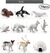 10pcs Arctic Animals Figurines - Mini Arctic Animal Toy Set for Kids, Educational Playset and Cake Toppers