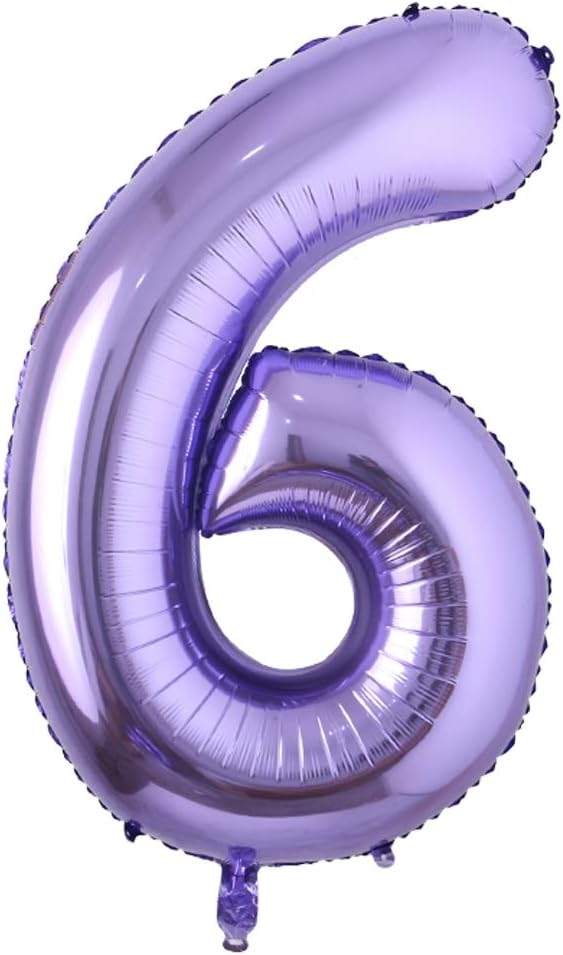 40 Inch Purple Helium Foil Number Balloons - Large Inflatable Figures for Baby Shower Birthday Wedding Party Supplies