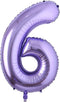 40 Inch Purple Helium Foil Number Balloons - Large Inflatable Figures for Baby Shower Birthday Wedding Party Supplies