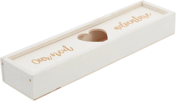 STOBAZA Sliding Lid Pregnancy Test Storage Box Wooden Announcement Case Ideal Present