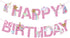 CC HOME Unicorn Happy Birthday Banner/Unicorn Party Supplies for Kids Birthday Party Decoration, Pink