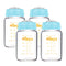 Matyz 4-PACK Wide Mouth Glass Breast Milk Storage Containers With Lids (Blue,