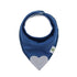 Set 4 Pickle & Olive Baby Bandana Teething Bibs with Attached Silicone Teether - Of -Solid Blues