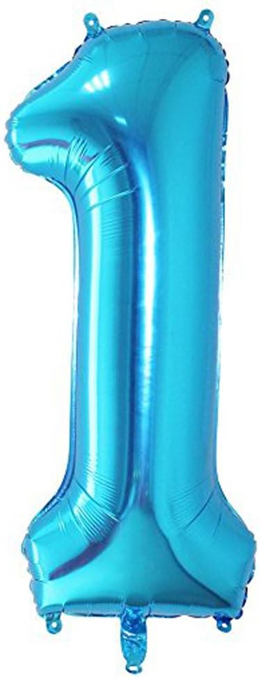 Tellpet Blue Number 1 Balloon, 40 Inch for Celebrations and Parties