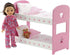 14 Inch Set 2 Sets 14 Emily Rose Doll Bunk Bed - Pink/White Wooden Furniture with Complete Bedding - Fits Wellie