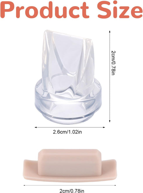 Goktvai 4pcs 4pcs E10/S1/S1 Replacement Valves & Spout Caps for eufy Wearable Breast Pump Pro, Soft Silicone Duckbill